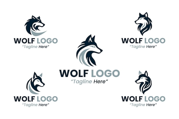 Colección de logotipos de los lobos