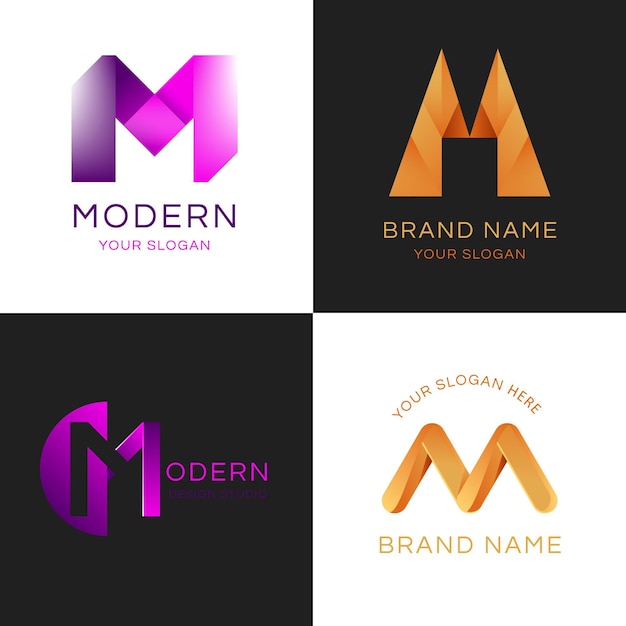 Vector colección de logotipos m