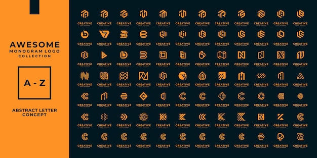 Colección de logotipos de mega monogramas.