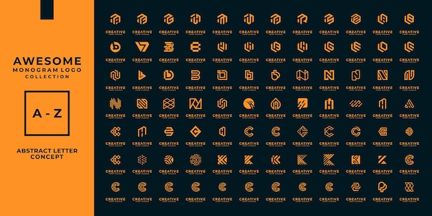 Vector colección de logotipos de mega monogramas.