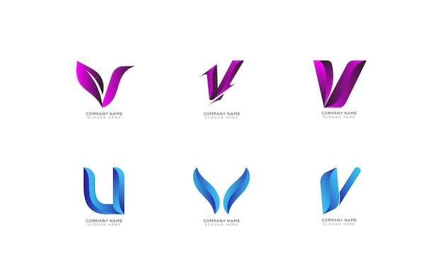Colección de logotipos minimalistas modernos