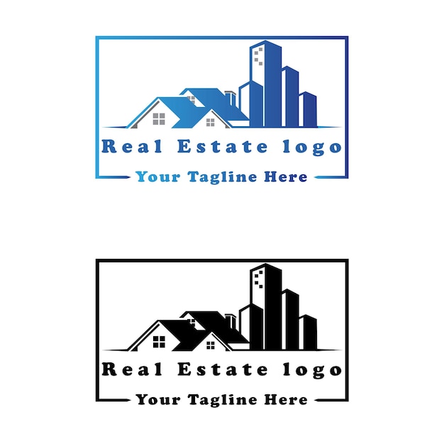 Colección de logotipos modernos de bienes raíces