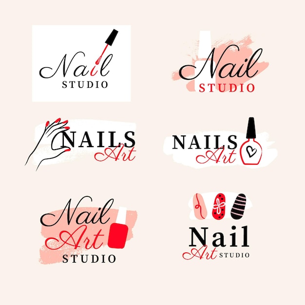 Colección de logotipos de Nails Art Studio
