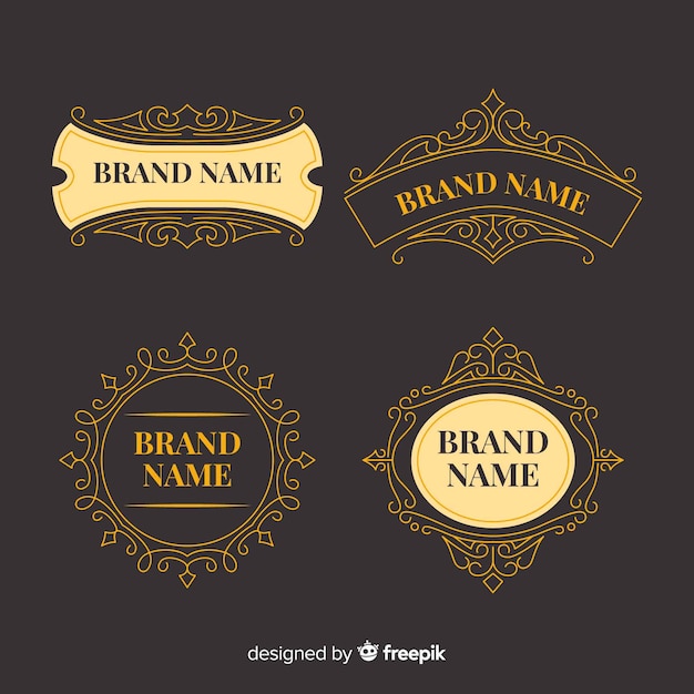 Colección de logotipos ornamentales vintage