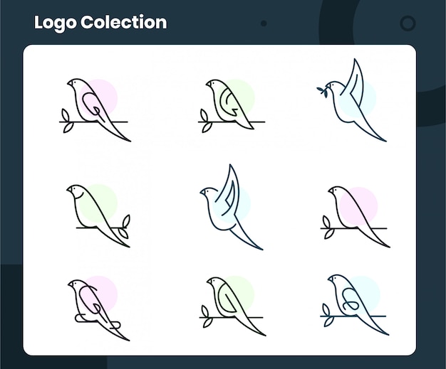 Colección de logotipos de pájaros