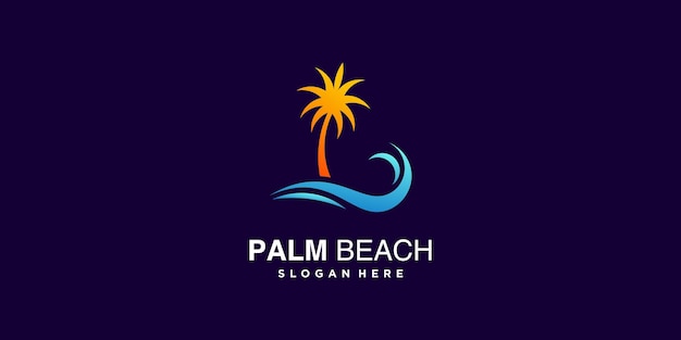 Colección de logotipos de Palm con concepto de elemento creativo Premium Vector parte 5
