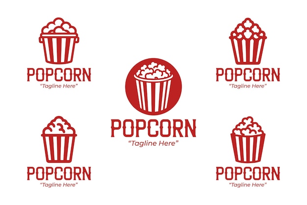 Colección de logotipos de palomitas de maíz