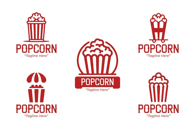Colección de logotipos de palomitas de maíz