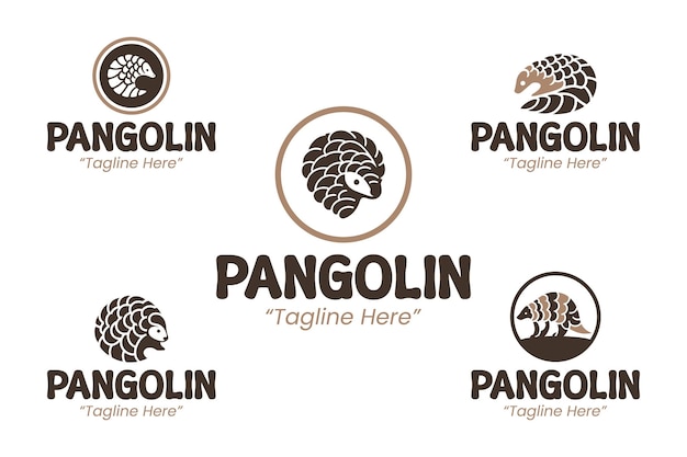 Colección de logotipos de pangolín