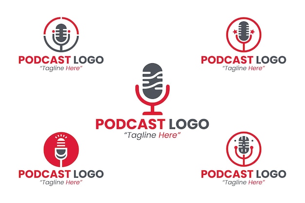 Colección de logotipos de podcast