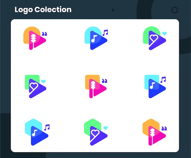 Colección de logotipos de podcast