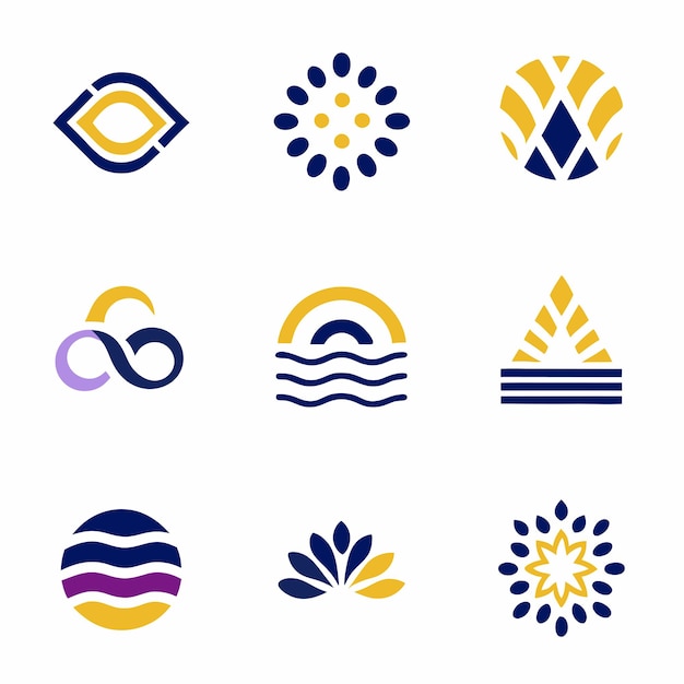 una colección de logotipos que incluyen el logotipo del sol y el logotipo para el sol