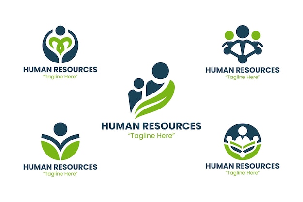 Colección de logotipos de recursos humanos