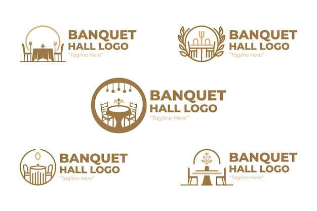 Colección de logotipos de salones de banquetes