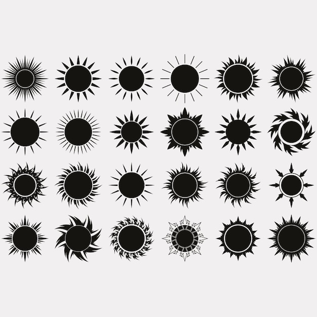 colección de logotipos del sol