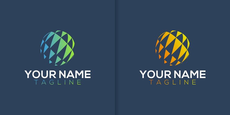 Colección de logotipos de tecnología global Tecnología del planeta