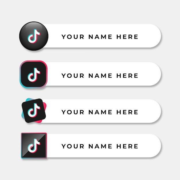 Colección de logotipos tiktok
