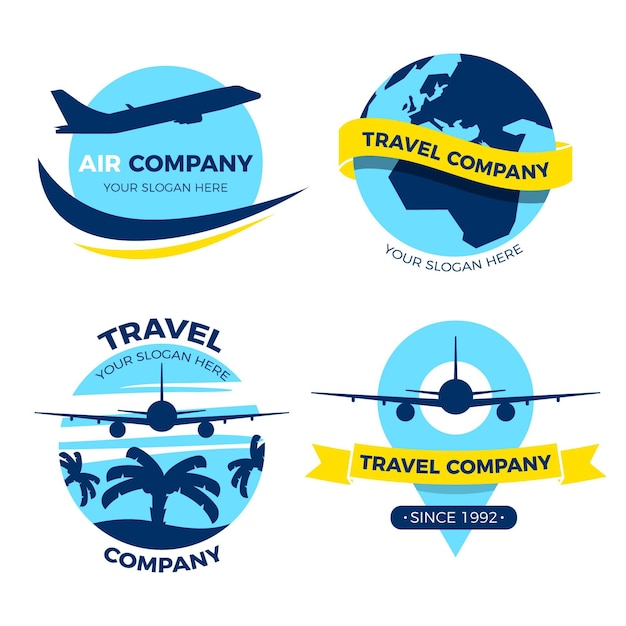 Vector colección de logotipos de viajes