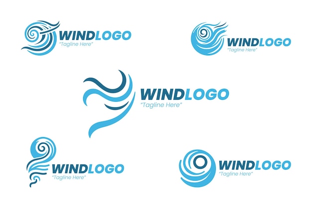 Colección de logotipos de viento