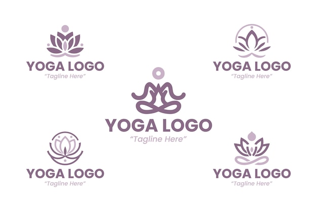 Colección de logotipos de Yoga