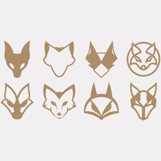 colección de logotipos de zorro