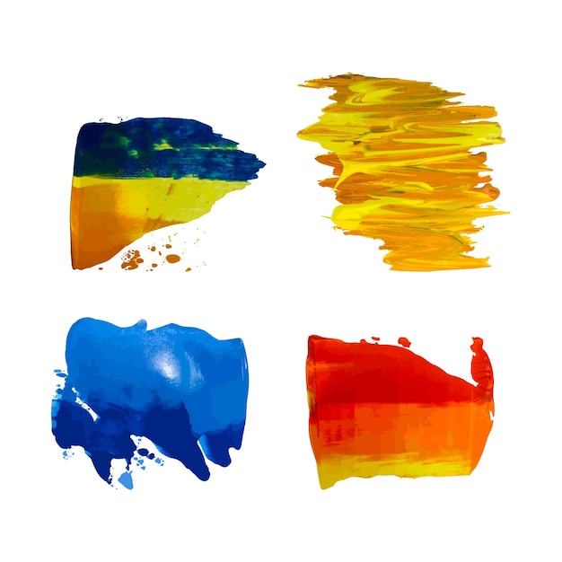 Colección de manchas acrílicas de colores