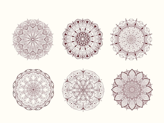 Colección de mandala de patrón vectorial