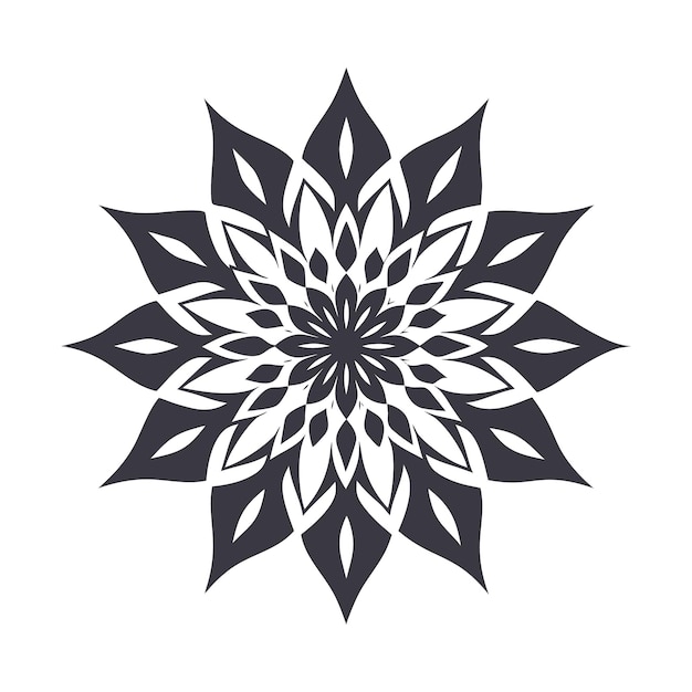 Colección de mandalas lineales florales dibujadas a mano