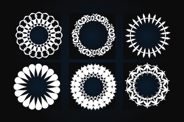 Colección de mandalas redondas y coloridas