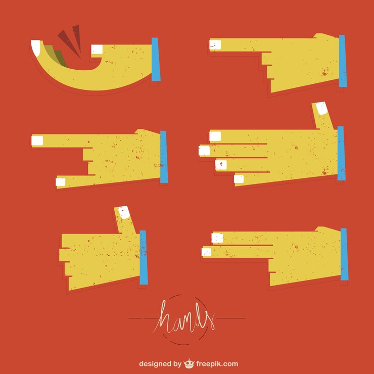 Vector colección de manos ilustradas