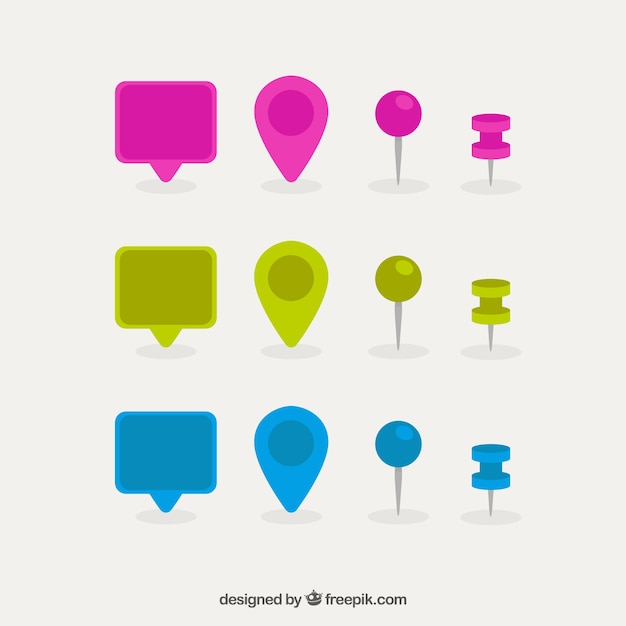 Vector colección de marcadores de posición y burbujas de diálogo