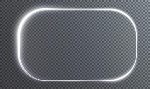 Colección de marco blanco claro hud futurista. Antecedentes tecnológicos. Vidrio claro png.