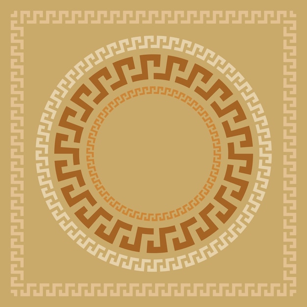 Colección de marco clave griego Decorativo antiguo meandro Grecia frontera conjunto ornamental