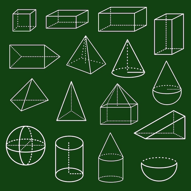 Vector colección de matemáticas de geometría