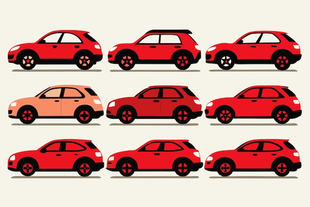 una colección de mini coches por la compañía de la compañía