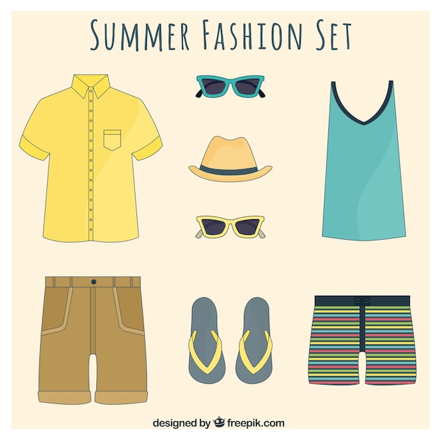 Colección de moda de verano para hombres