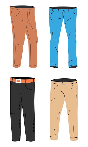 Colección de modelos de jeans masculinos