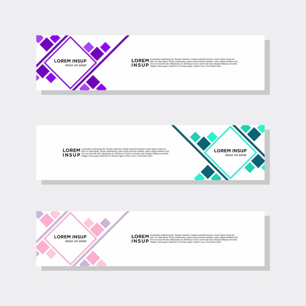 Colección moderna abstracta de plantilla de banner web