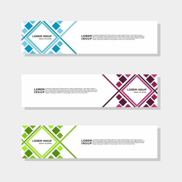 Colección moderna abstracta de plantilla de banner web
