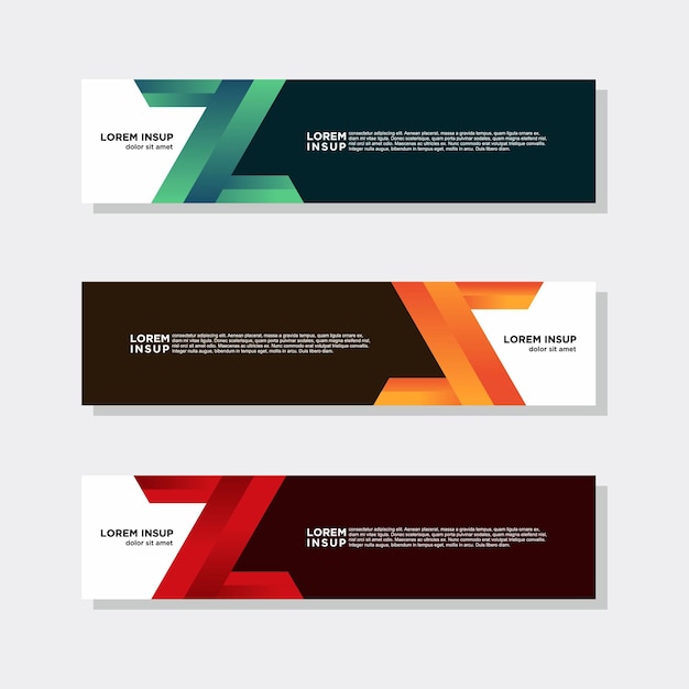 Colección moderna abstracta de plantilla de banner web