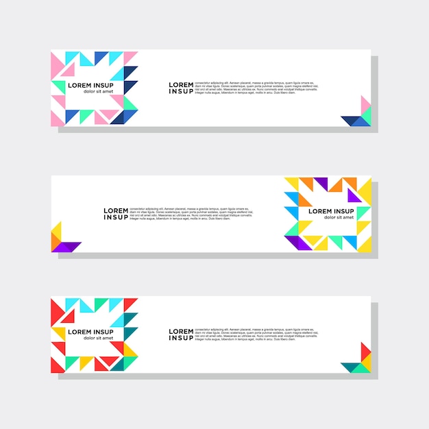 Colección moderna abstracta de plantilla de banner web