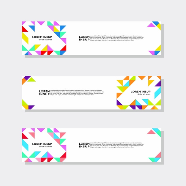 Colección moderna abstracta de plantilla de banner web