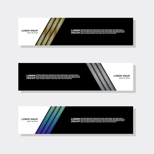 Colección moderna abstracta de plantilla de banner web