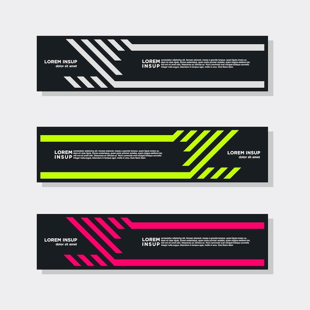Colección moderna abstracta de plantilla de banner web