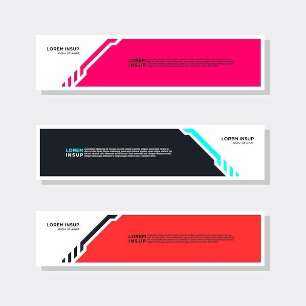 Colección moderna abstracta de plantilla de banner web