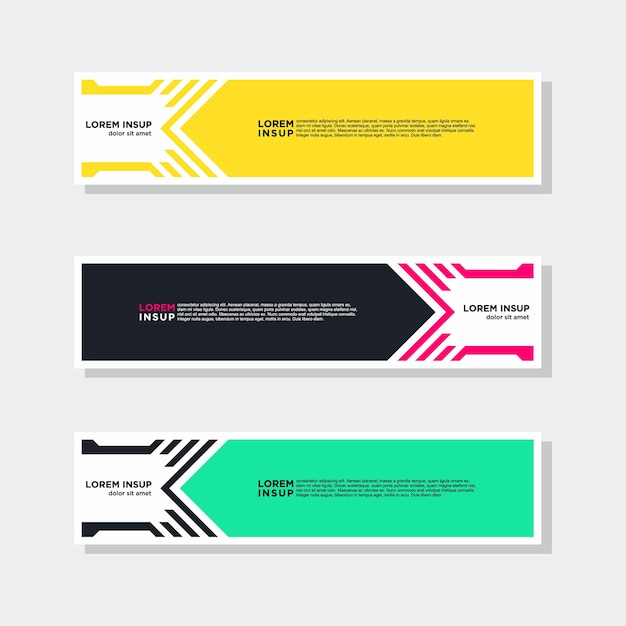 Colección moderna abstracta de plantilla de banner web