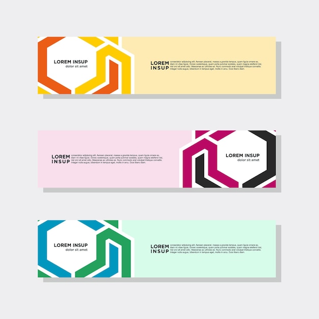 Colección moderna abstracta de plantilla de banner web