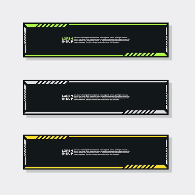 Colección moderna abstracta de plantilla de banner web