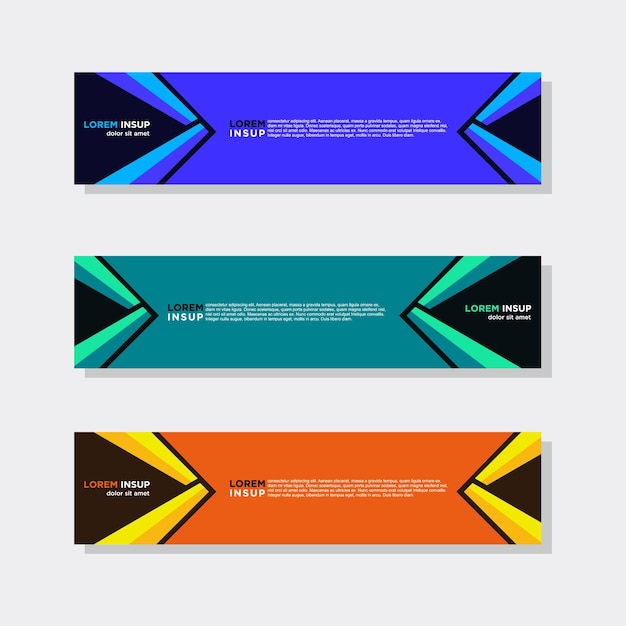 colección moderna abstracta de plantilla de banner web