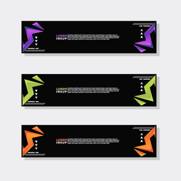 colección moderna abstracta de plantilla de banner web
